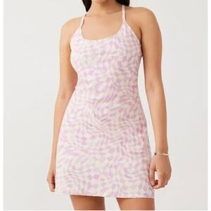 Outdoor Voices Exercise Dress Wavy Checker Womens XL New Athleticwear Pickleball